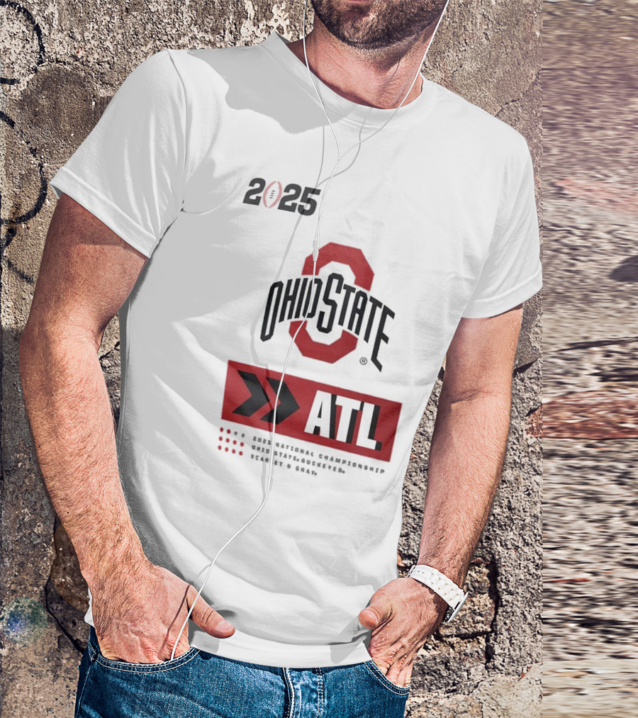 2025 Ohio State Buckeyes ATL College Football Playoff National Championship T-Shirt