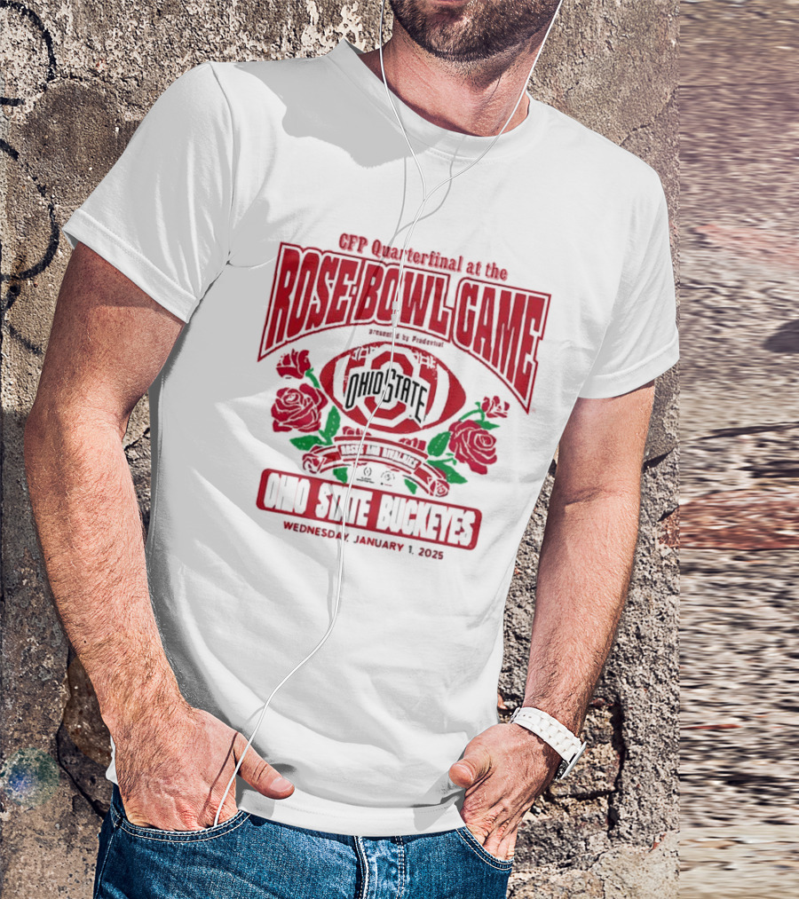 Ohio State Buckeyes College Football Playoff 2025 Rose Bowl Game Wednesday January 1 Ohio State University T-Shirt