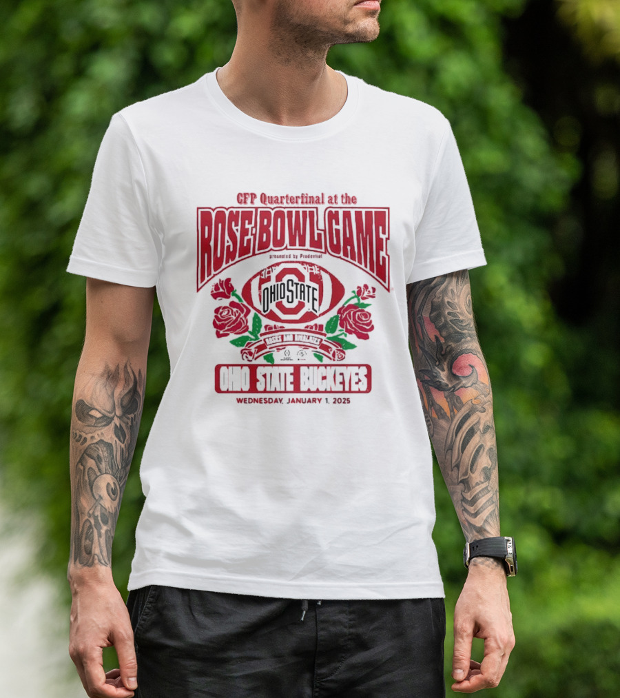 Ohio State Buckeyes College Football Playoff 2025 Rose Bowl Game Wednesday January 1 Ohio State University T-Shirt