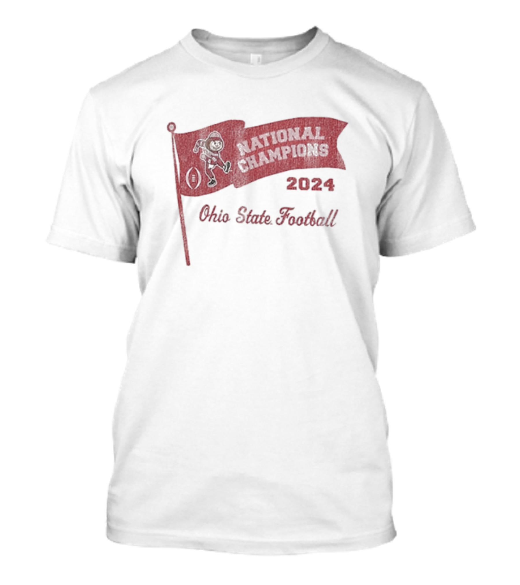 Ohio State Football 2024 National Champions Flag Vintage T-Shirt