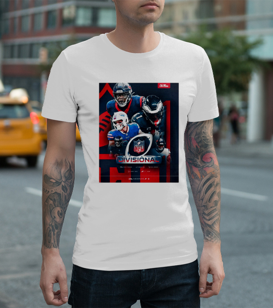 Ole Miss Football NFL Divisional Round Tavius Robinson Dawson Knox Nick Broeker Laremy Tunsil T-Shirt