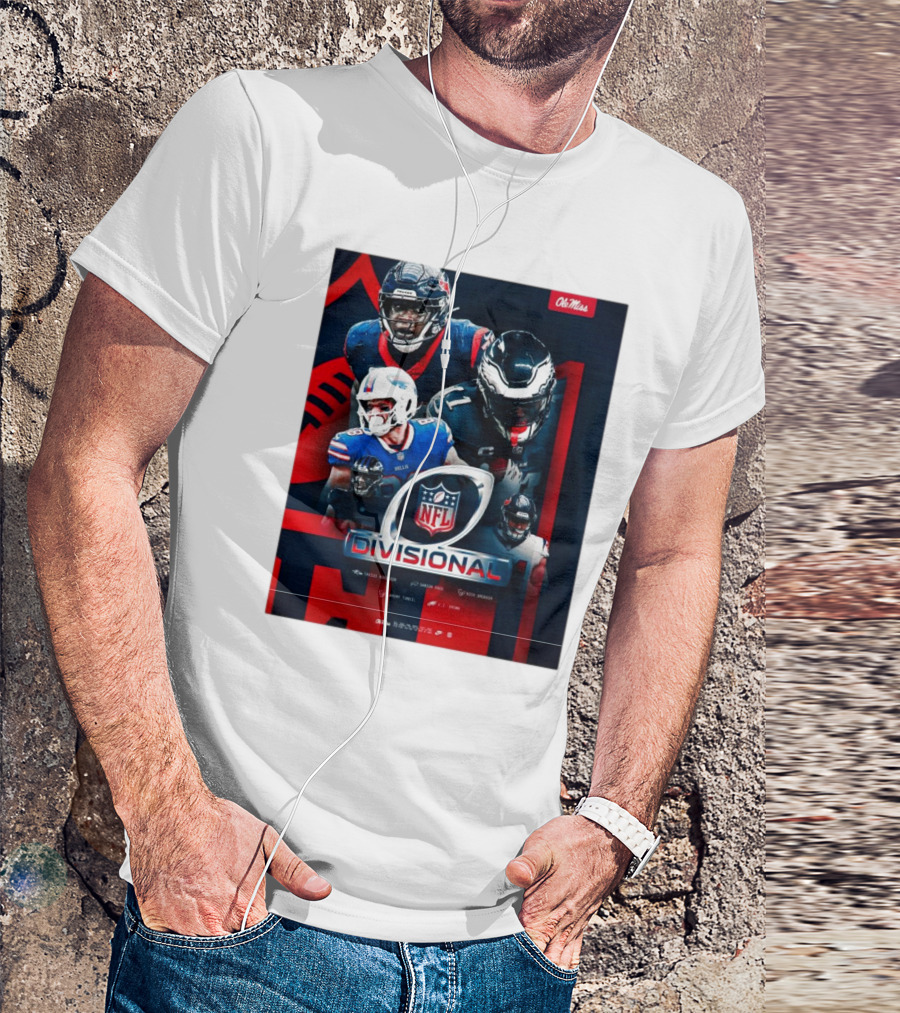 Ole Miss Football NFL Divisional Round Tavius Robinson Dawson Knox Nick Broeker Laremy Tunsil T-Shirt