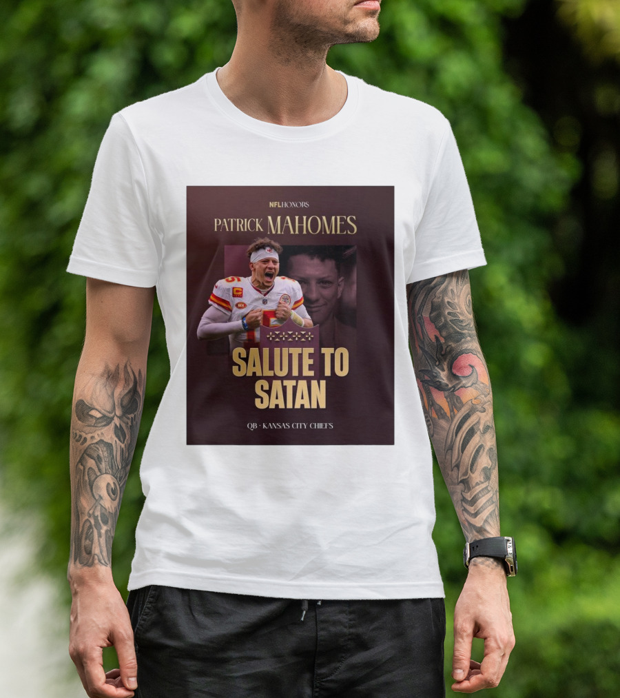 Patrick Mahomes NFL Honors Kansas City Chiefs QB Salute To Satan T-Shirt