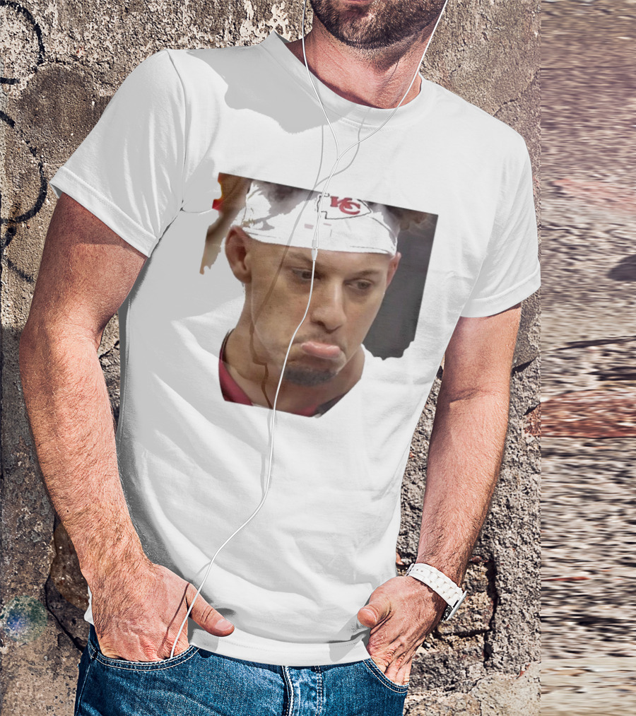 Super Sad Pat Mahomes Headband KC T-Shirt