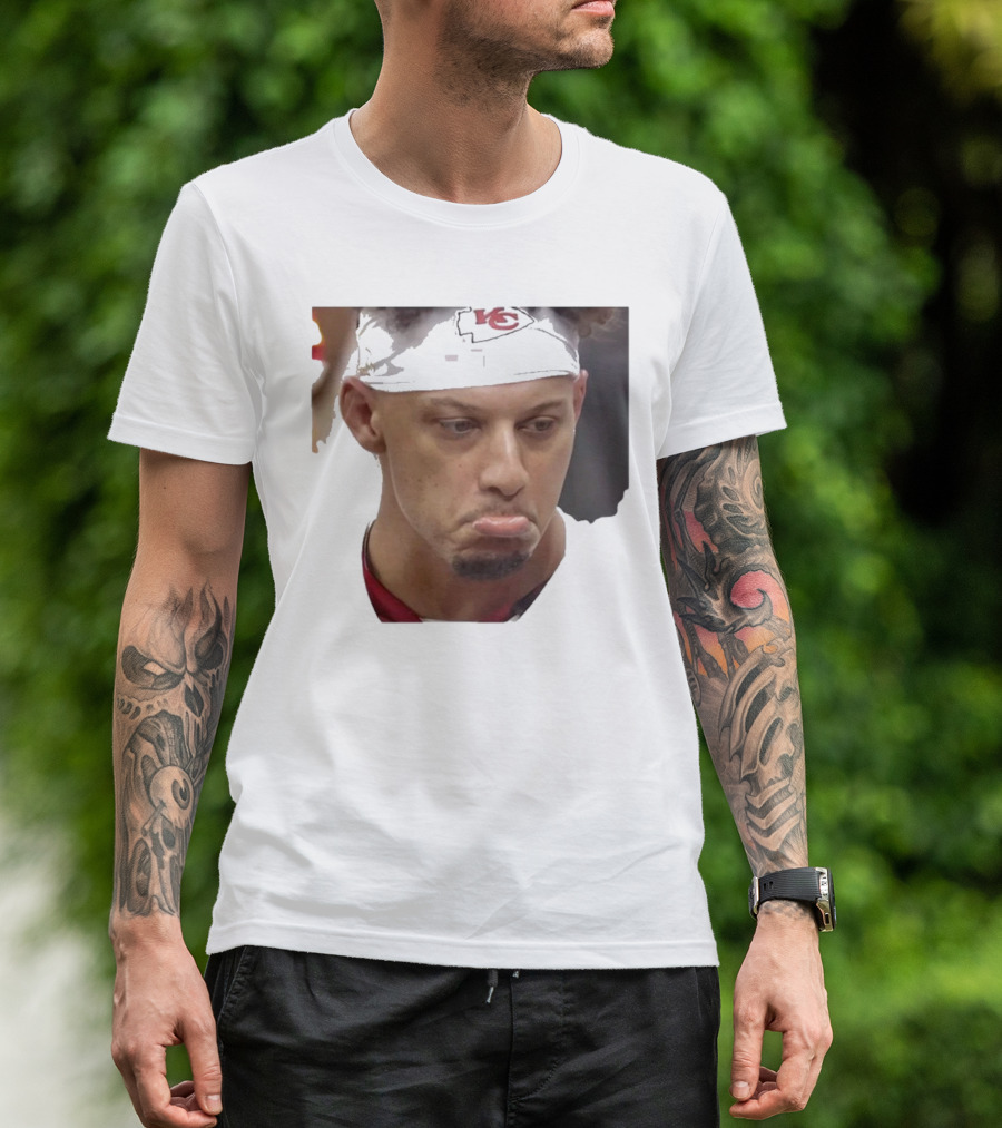 Super Sad Pat Mahomes Headband KC T-Shirt