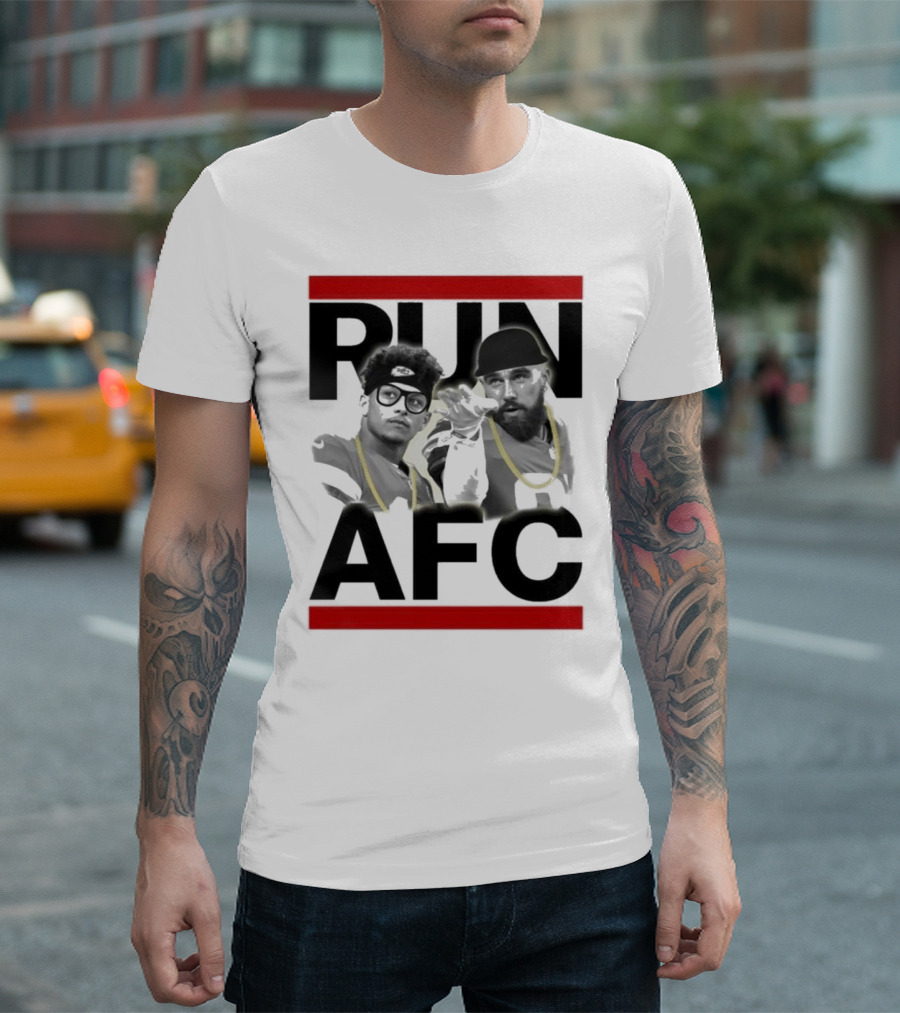 Patrick Mahomes Travis Kelce Run AFC Champions T-Shirt