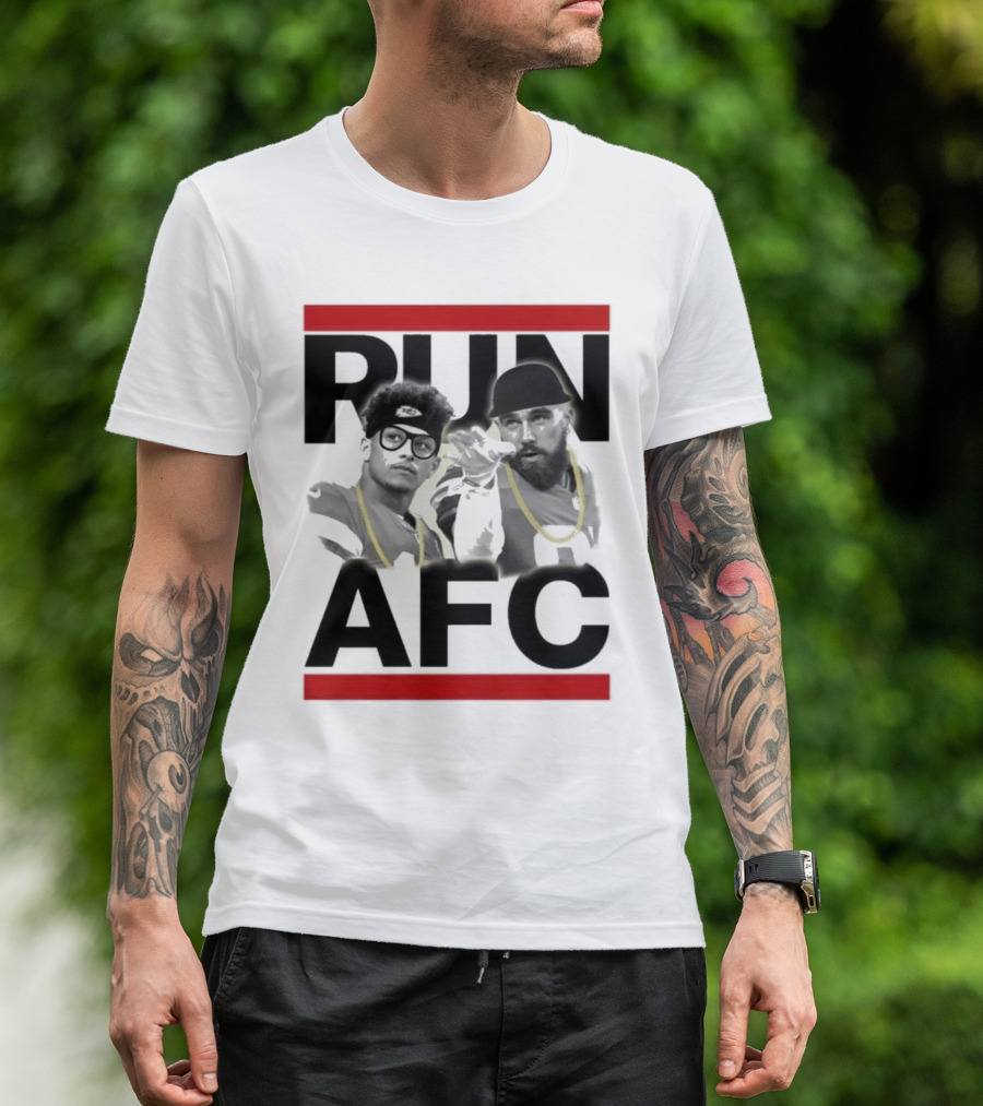 Patrick Mahomes Travis Kelce Run AFC Champions T-Shirt
