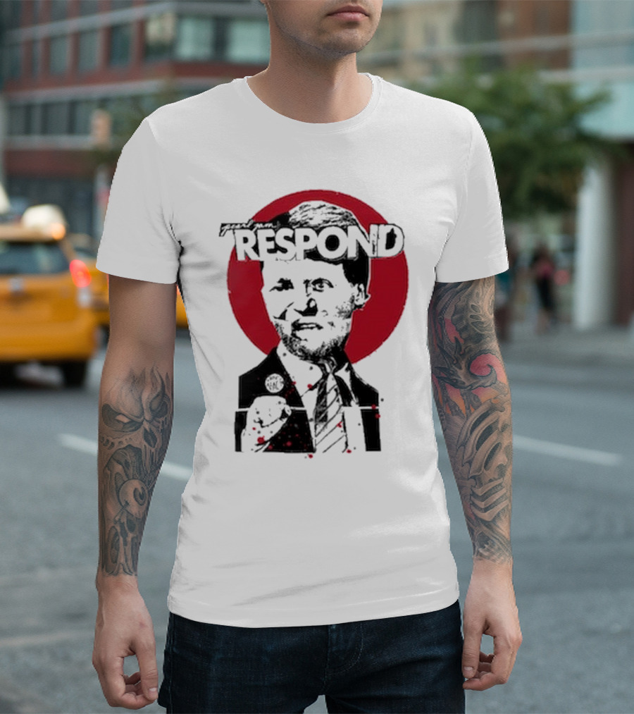 Pearl Jam Respond 2025 Red Circle Silhouette T-Shirt
