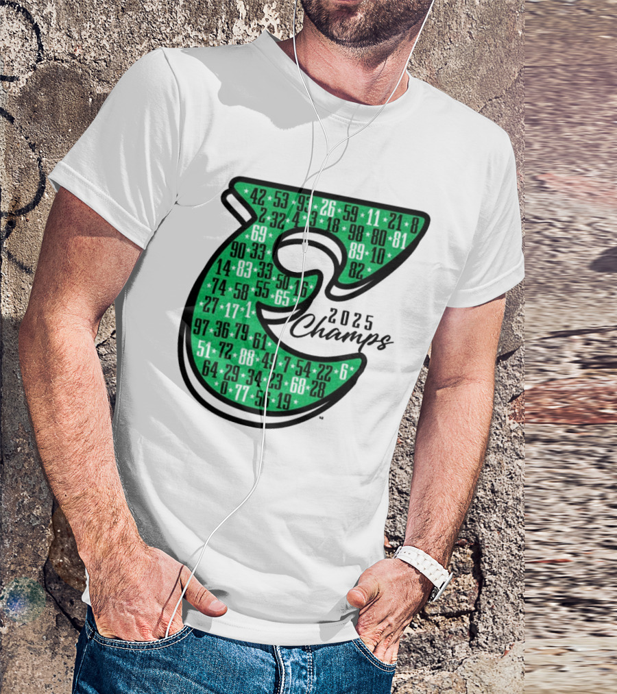 Philadelphia E 2025 Champs Numbers Design T-Shirt