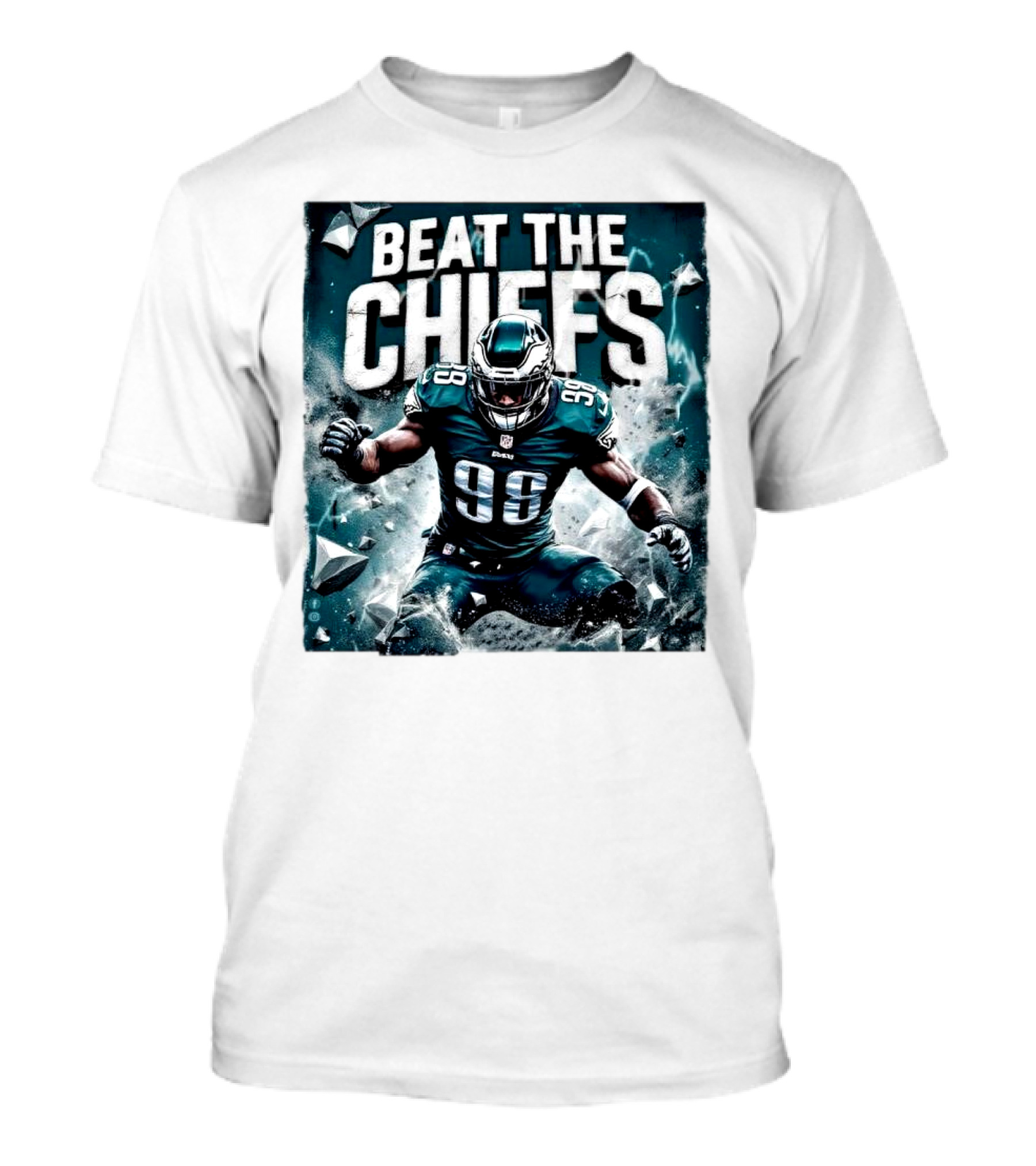Beat The Chiefs Philadelphia Eagles Jalen Carter 96 T-Shirt