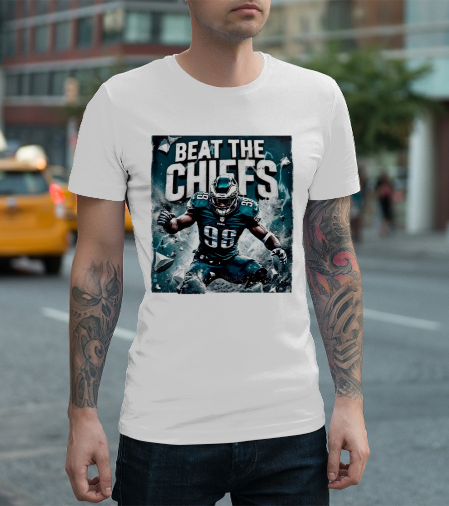 Beat The Chiefs Philadelphia Eagles Jalen Carter 96 T-Shirt