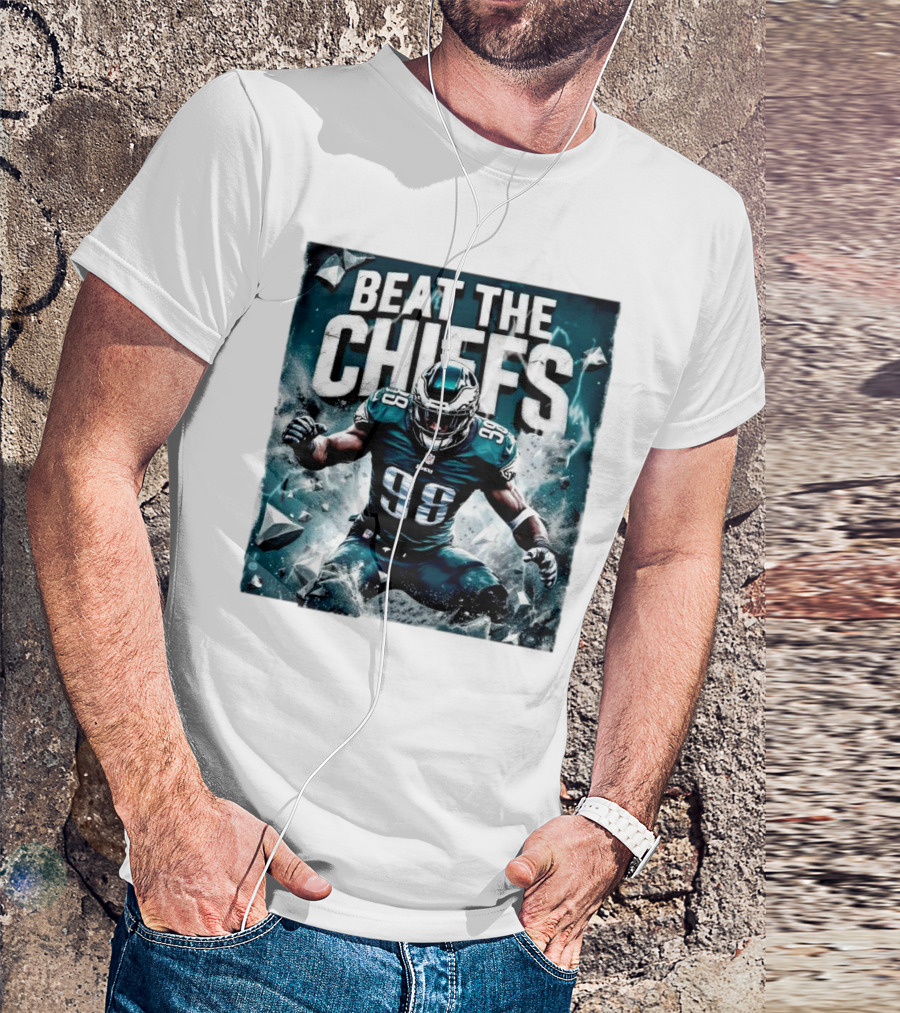 Beat The Chiefs Philadelphia Eagles Jalen Carter 96 T-Shirt