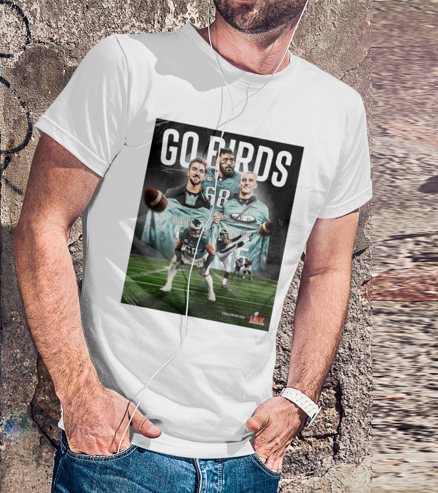 Go Birds Philadelphia Eagles Nick Daicos Josh Daicos L.J Mailata Super Bowl LIX Collingwood T-Shirt
