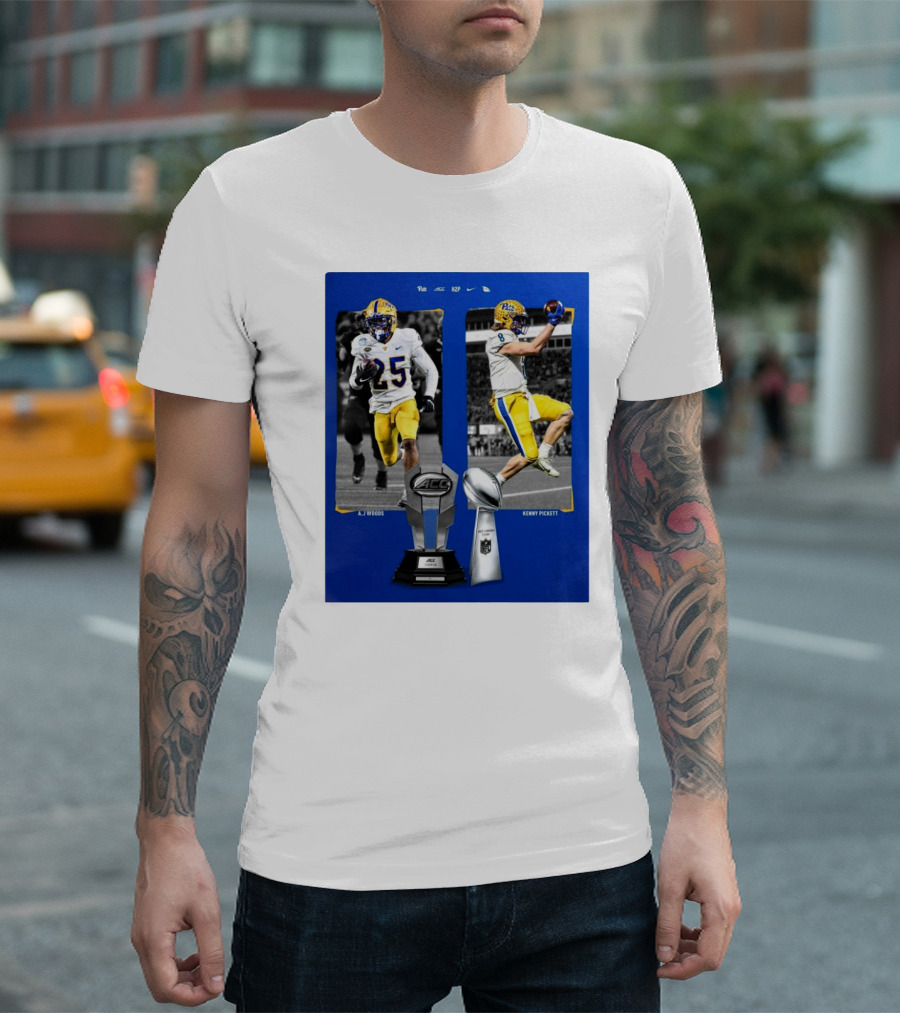 Pitt Panthers A.J. Woods Kenny Pickett ACC and Super Bowl Champions T-Shirt