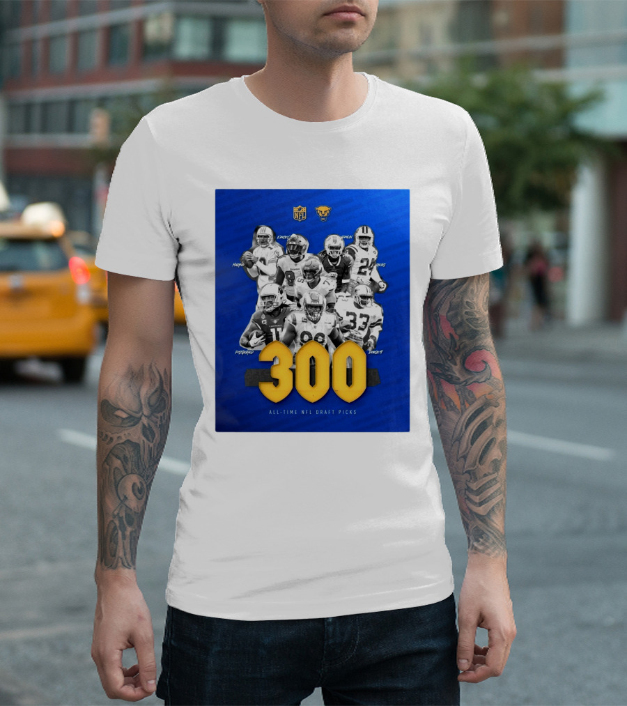 Pittsburgh Panthers Football 300 NFL Draft Picks Marino Revis O'Neill T-Shirt
