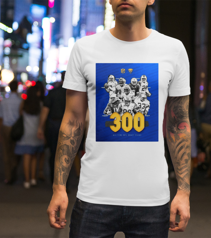 Pittsburgh Panthers Football 300 NFL Draft Picks Marino Revis O'Neill T-Shirt
