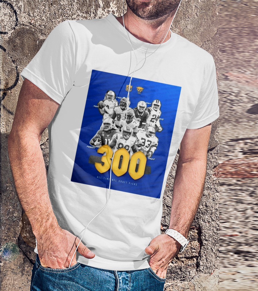 Pittsburgh Panthers Football 300 NFL Draft Picks Marino Revis O'Neill T-Shirt
