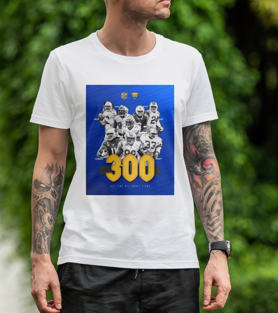 Pittsburgh Panthers Football 300 NFL Draft Picks Marino Revis O'Neill T-Shirt