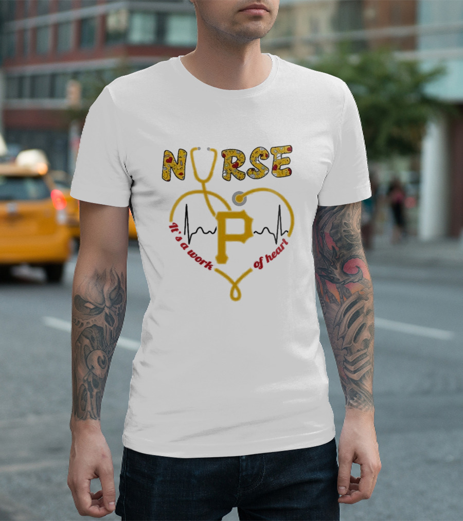 Pittsburgh Pirates Nurses 2025 Baseball Appreciation Night Heart of Gold T-Shirt