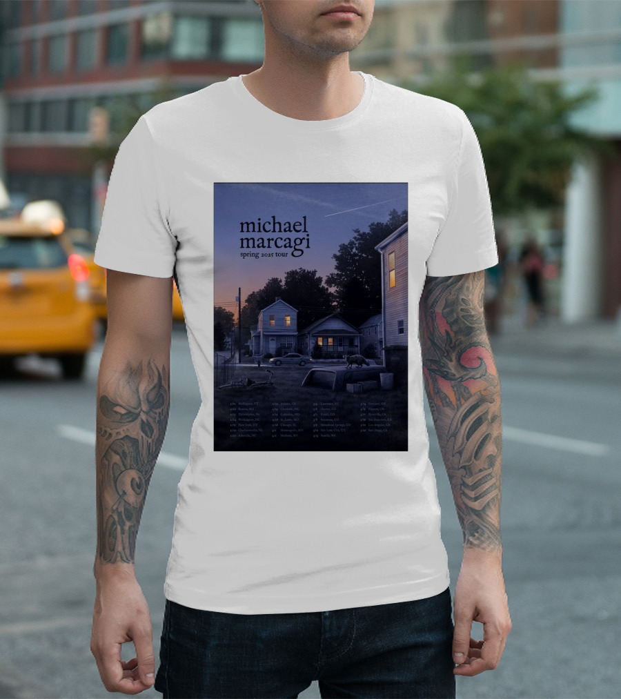 Michael Marcagi Spring 2025 Tour - Burlington VT Boston MA Schedule T-Shirt