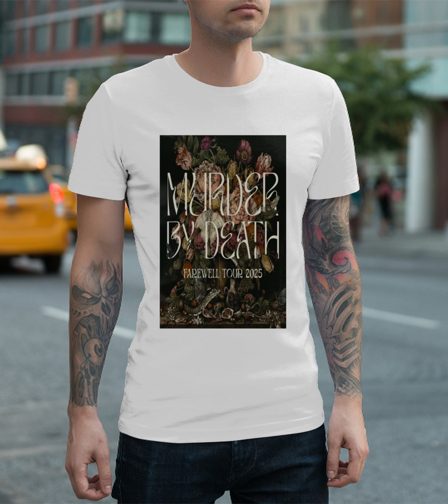 Murder By Death Farewell Tour 2025 Botanical Art T-Shirt