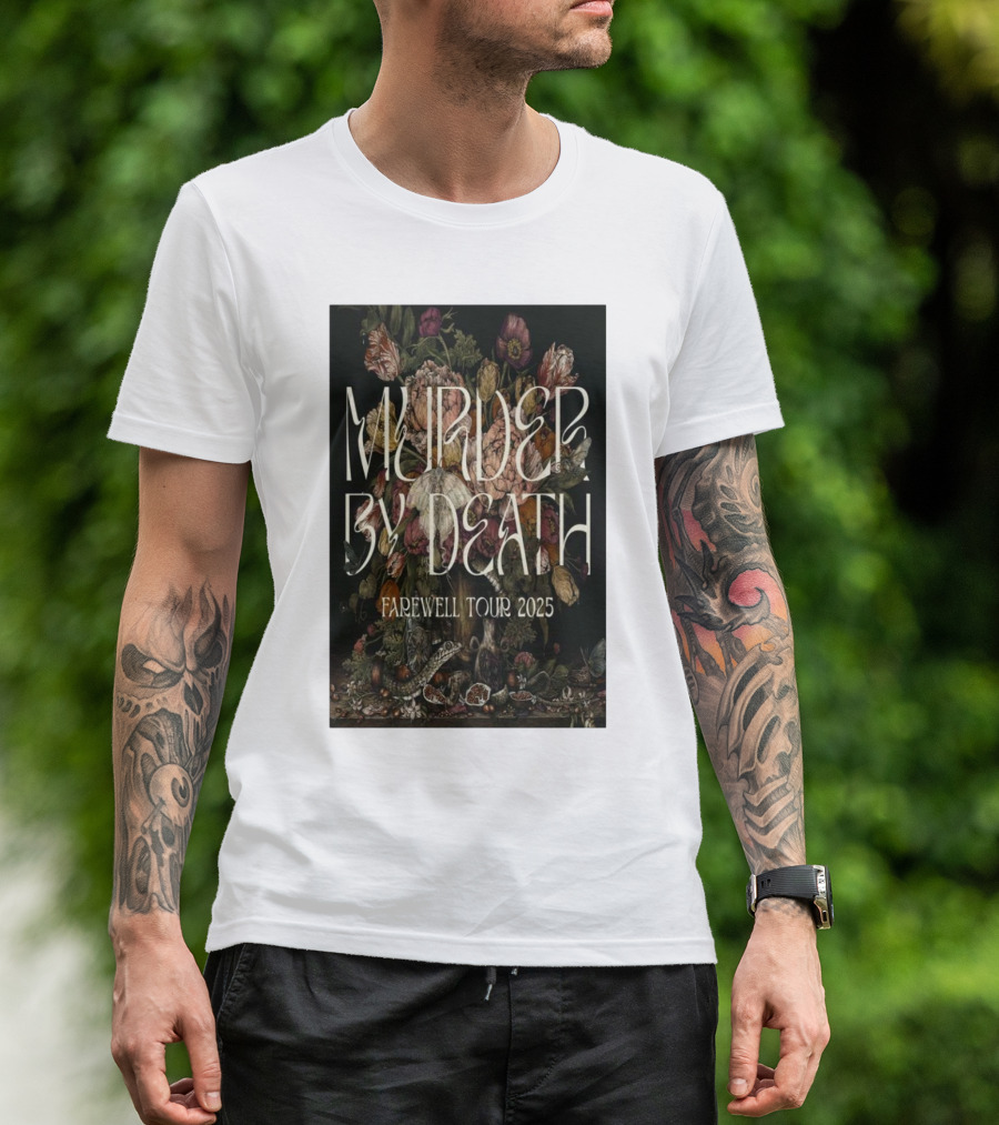 Murder By Death Farewell Tour 2025 Botanical Art T-Shirt