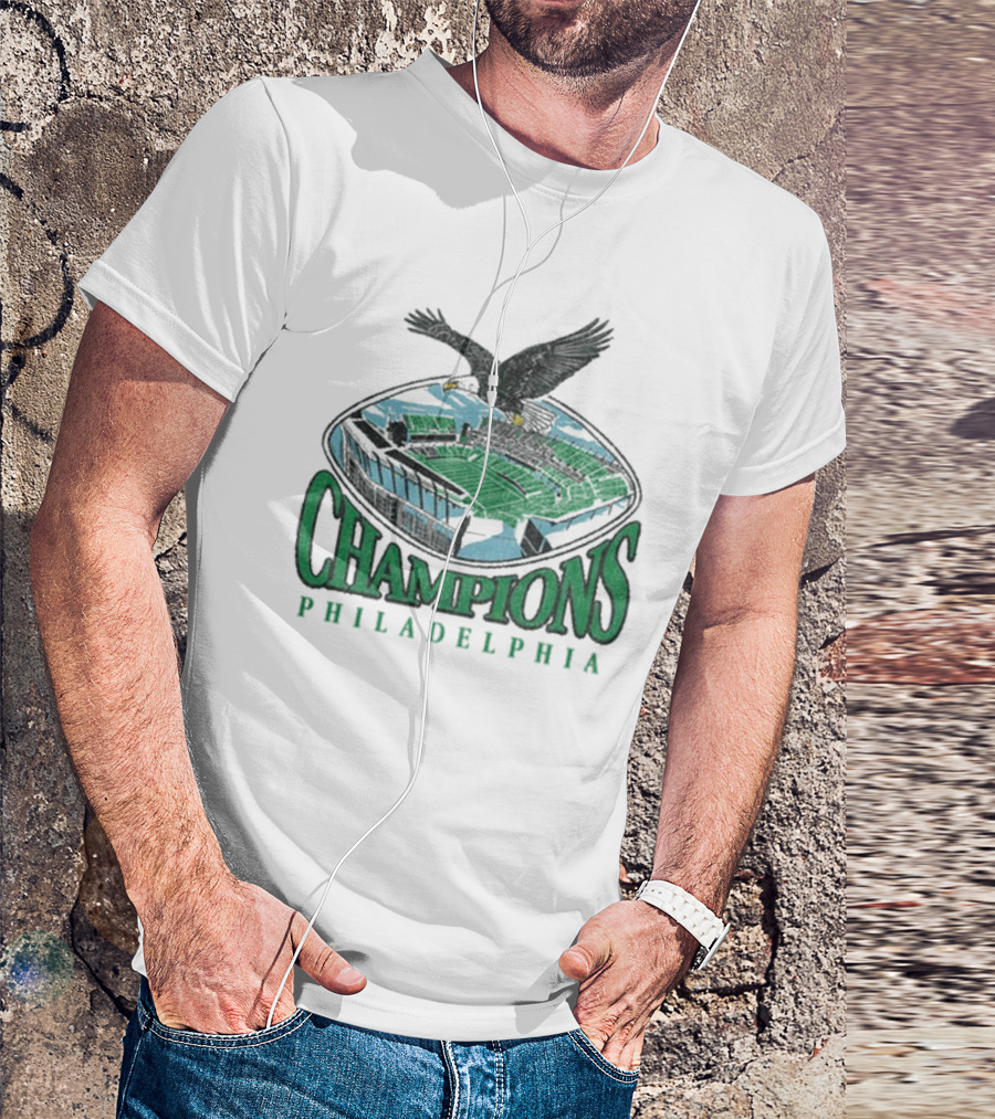 Philadelphia Eagles Stadium Champions Vintage Win Over Kansas City Chiefs T-Shirt