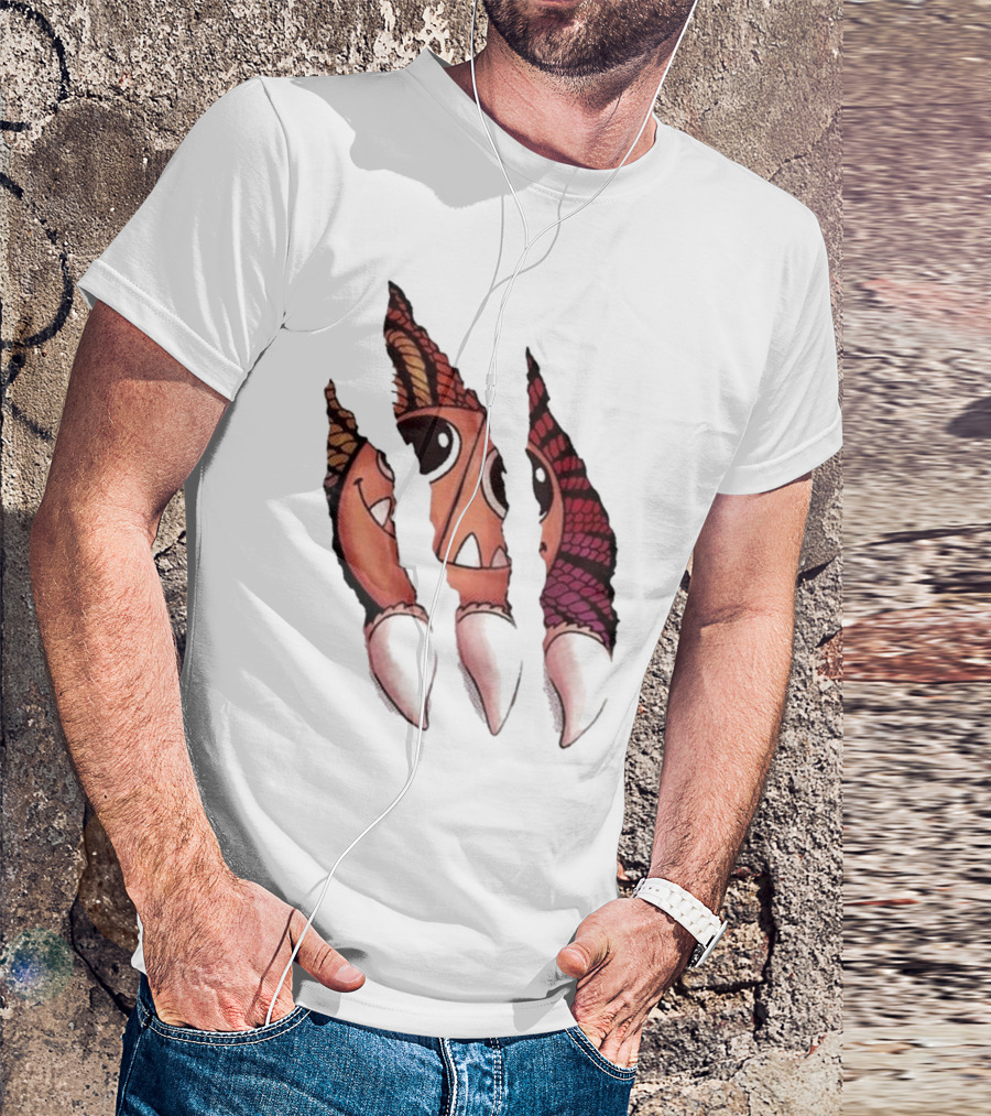 Poppy Playtime Yarnaby Claw Scratch Monster Teeth Eyes T-Shirt