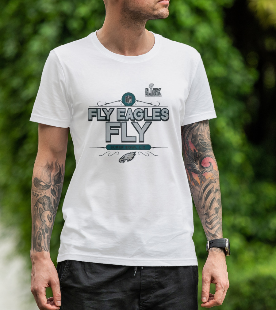 Fly Eagles Fly Super Bowl LIX NFL Philadelphia Eagles Logo T-Shirt