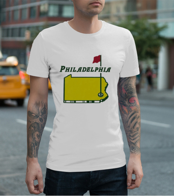 Philadelphia Masters Golf Pennsylvania Flagstick Icon T-Shirt