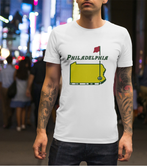 Philadelphia Masters Golf Pennsylvania Flagstick Icon T-Shirt