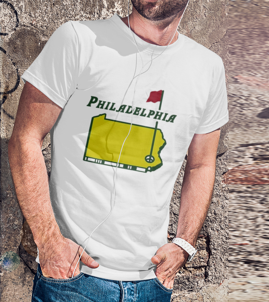 Philadelphia Masters Golf Pennsylvania Flagstick Icon T-Shirt