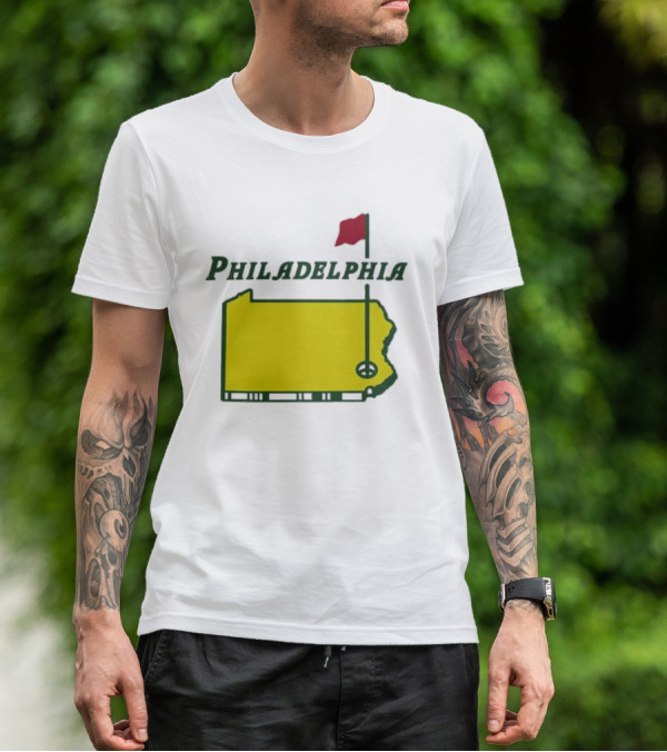 Philadelphia Masters Golf Pennsylvania Flagstick Icon T-Shirt
