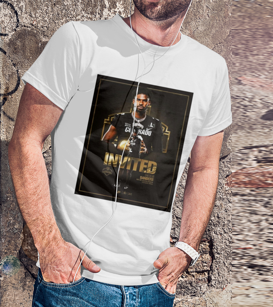 Invited Shedeur Sanders Colorado Buffaloes 2025 NFL Scouting Combine Indiana T-Shirt