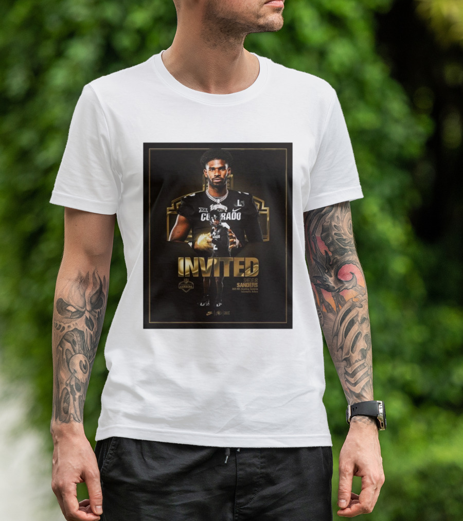Invited Shedeur Sanders Colorado Buffaloes 2025 NFL Scouting Combine Indiana T-Shirt