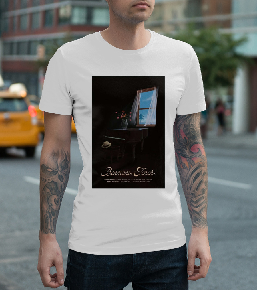 Benmont Tench Santa Cruz California Kuumbwa Jazz Center April 4 2025 Tour T-Shirt