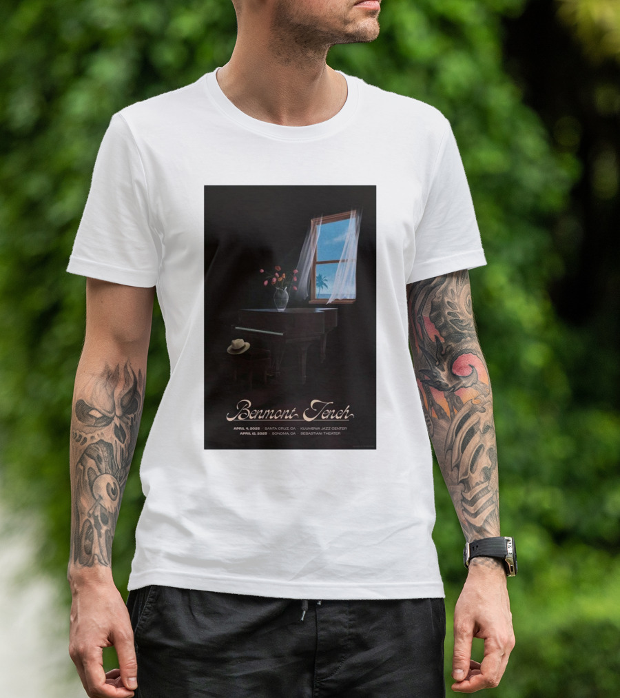 Benmont Tench Santa Cruz California Kuumbwa Jazz Center April 4 2025 Tour T-Shirt