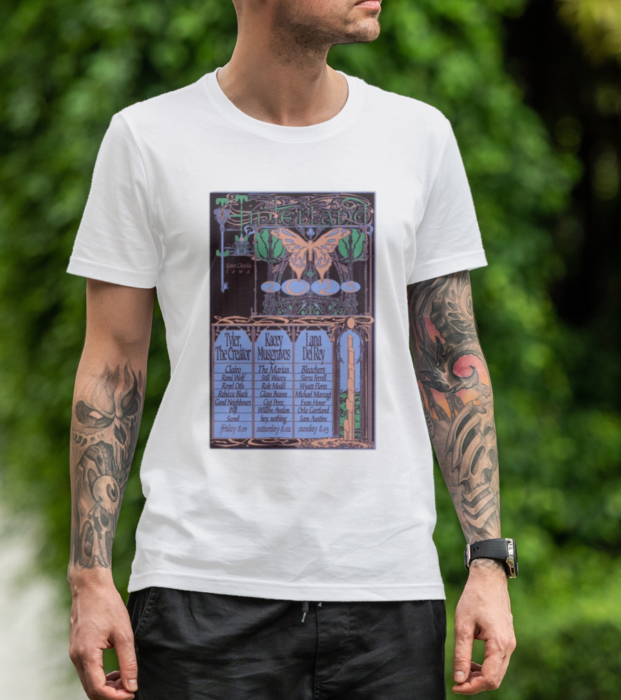 Hinterland Fest 2025 St. Charles Iowa Featuring Tyler The Creator Kacey Musgraves T-Shirt