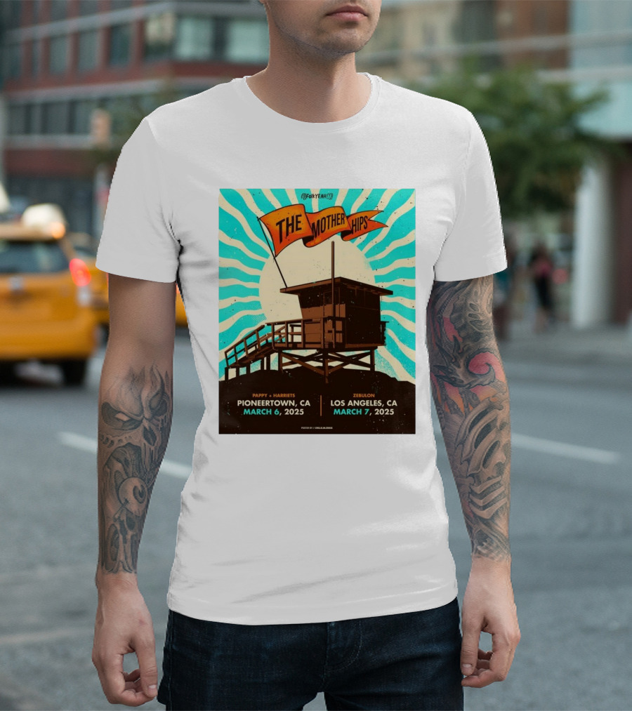 The Mother Hips March 6-7 2025 Pappy + Harriet's Pioneertown Zebulon Los Angeles T-Shirt