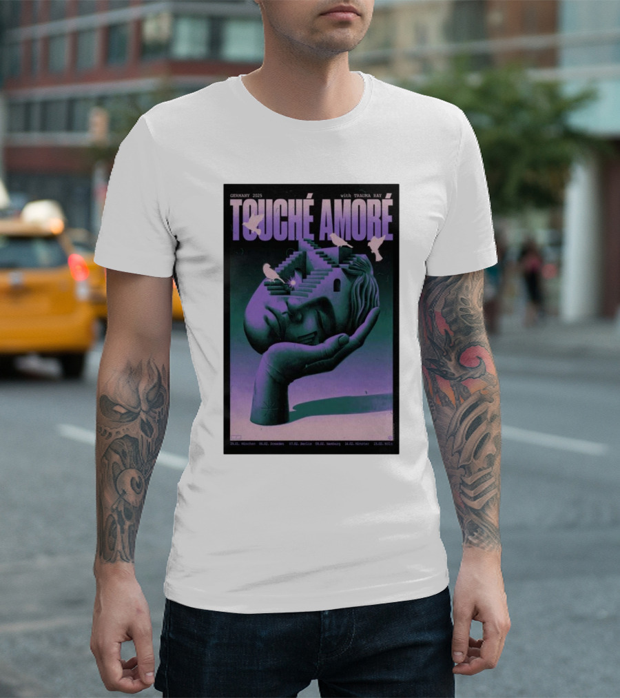 Touche Amore Trauma Ray Tour Germany 2025 Concert München Dresden Berlin Hamburg Münster Köln T-Shirt