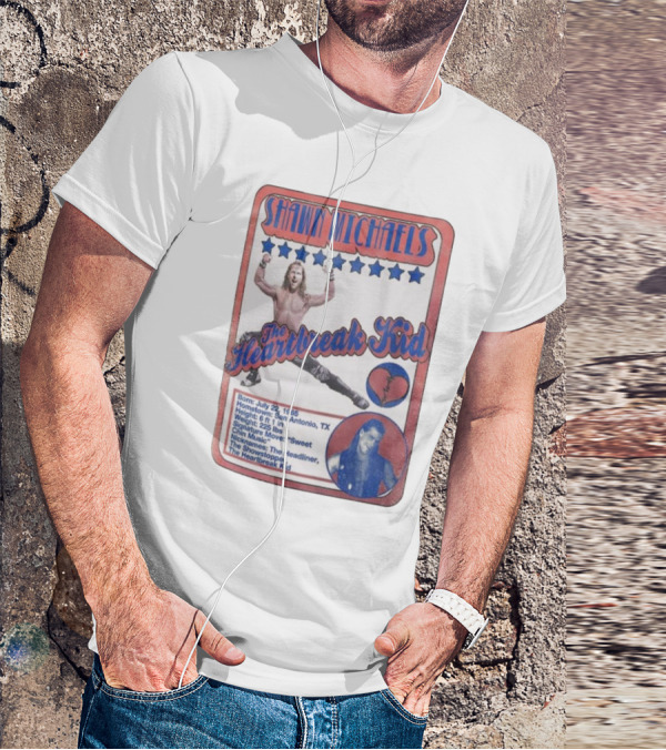 Shawn Michaels The Heartbreak Kid WWE Trading Card Born July 22 1965 San Antonio TX The Showstopper T-Shirt