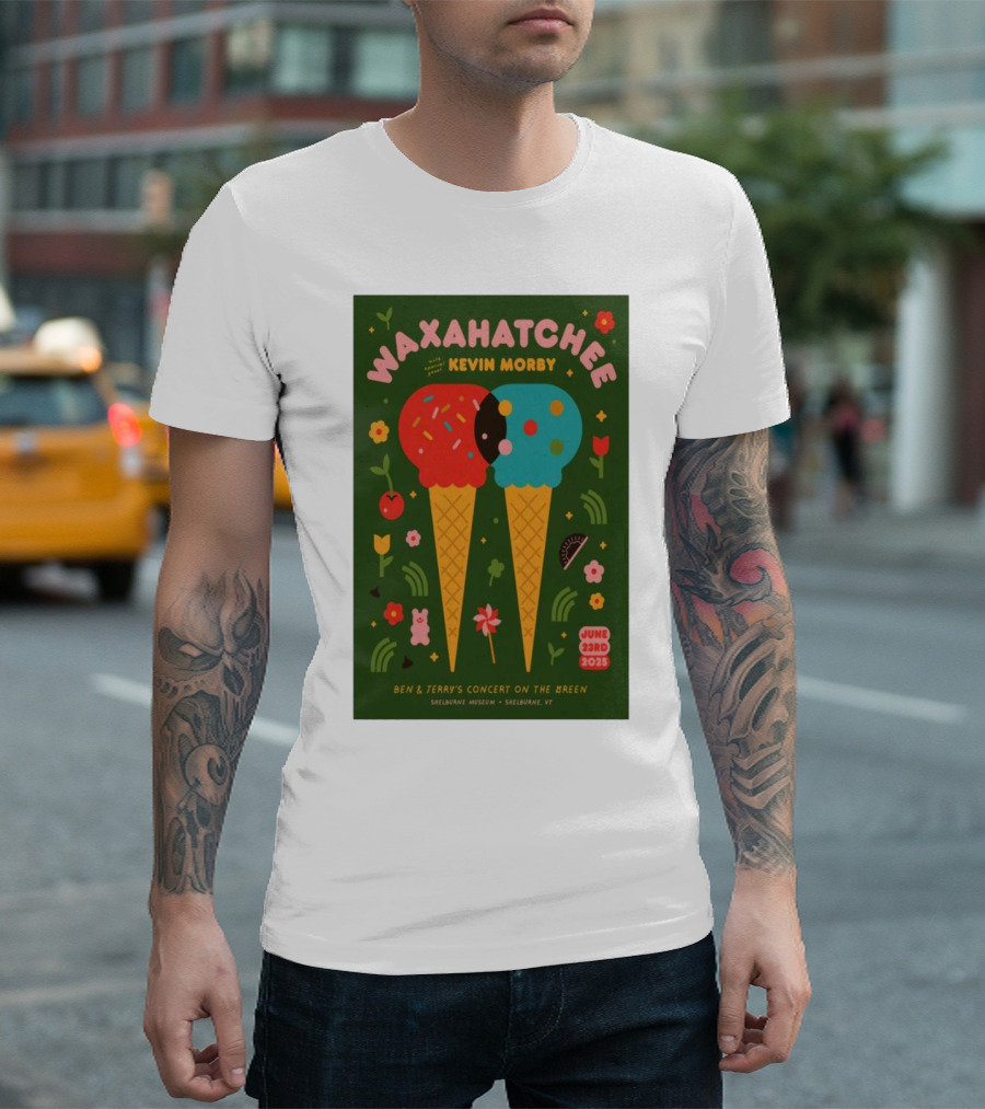 Waxahatchee Kevin Morby June 23 2025 Shelburne Museum Ben & Terry's Concert On The Green T-Shirt