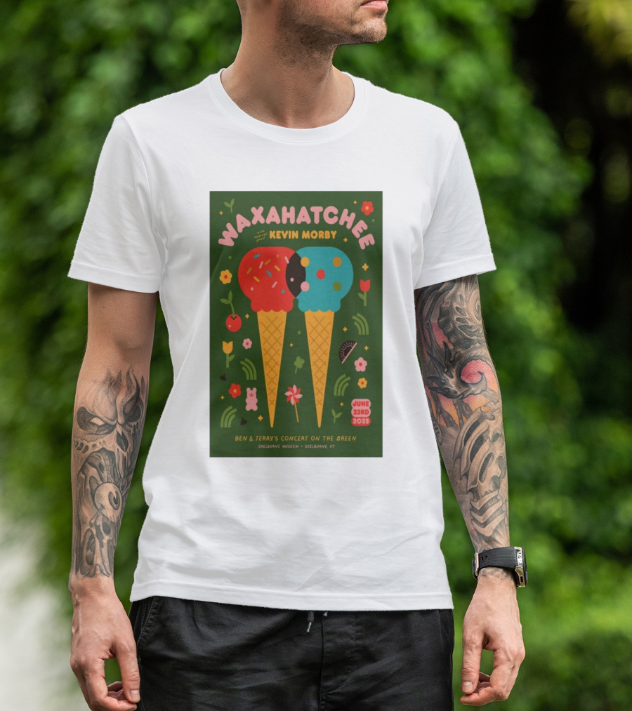 Waxahatchee Kevin Morby June 23 2025 Shelburne Museum Ben & Terry's Concert On The Green T-Shirt
