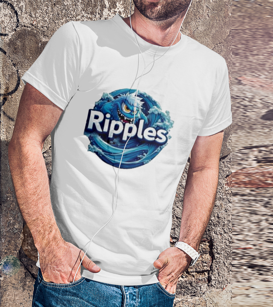 Ripples Monster Blue Waves Creature T-Shirt