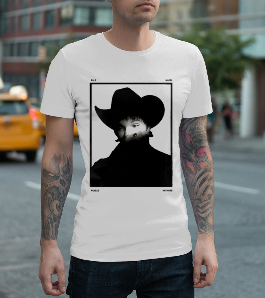 Role Model Anymore Kansas Cowboy Hat Boyfriend Fit Girls T-Shirt