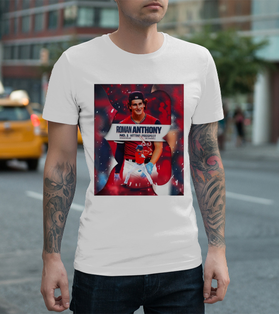 Roman Anthony Boston Red Sox No 1 Hitting Prospect MLB Pipeline No 2 Overall T-Shirt