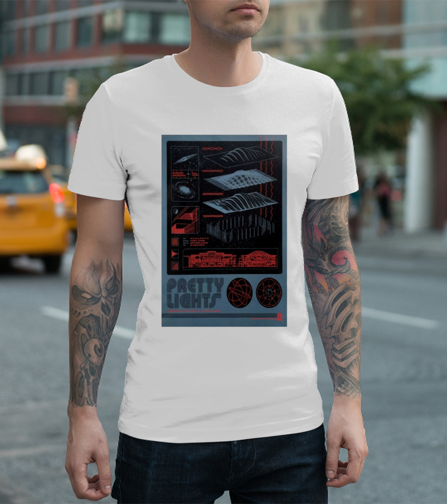 Pretty Lights Wintrust Arena Chicago December 30-31 2024 Event Futuristic Space Theme T-Shirt