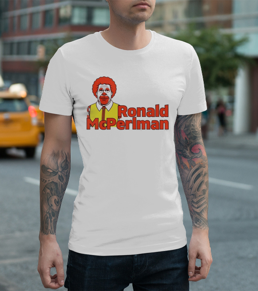 Ronald McPerlman McDonalds and Ron Perlman Crossover T-Shirt