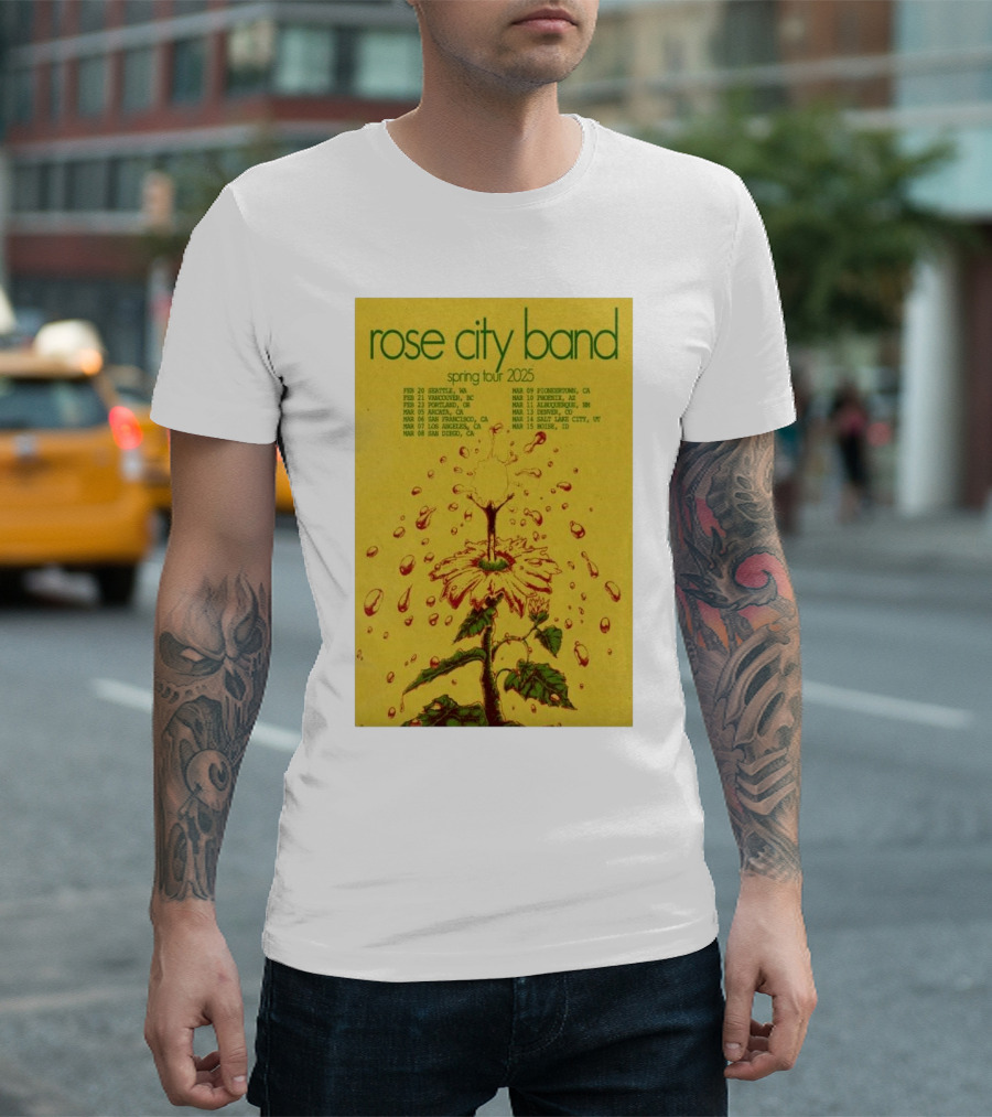 Rose City Band Spring Tour 2025 Seattle Portland Los Angeles San Diego Boise T-Shirt
