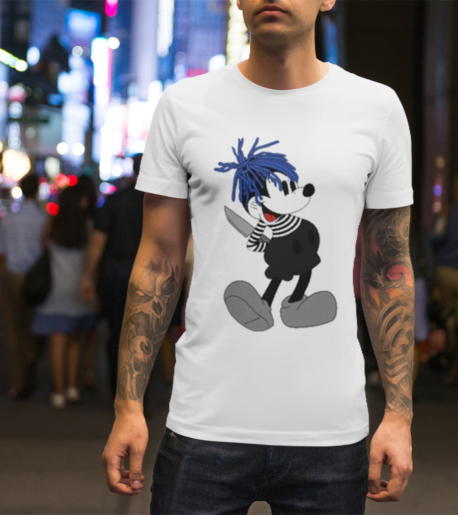 Revenge X Sad Knife Character With Blue Hair And Red Eyes T-Shirt
